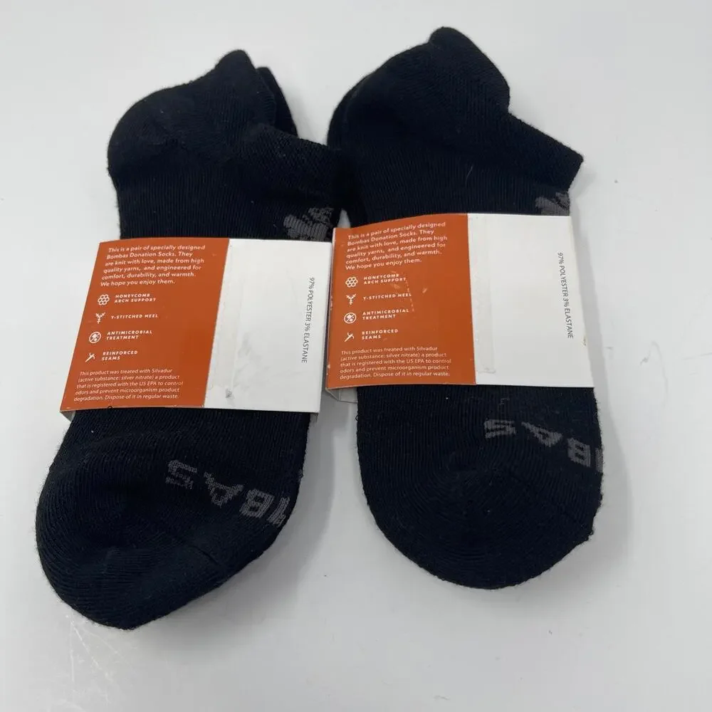 Bombas Socks Unisex Medium Black Ankle Socks Set Of 2